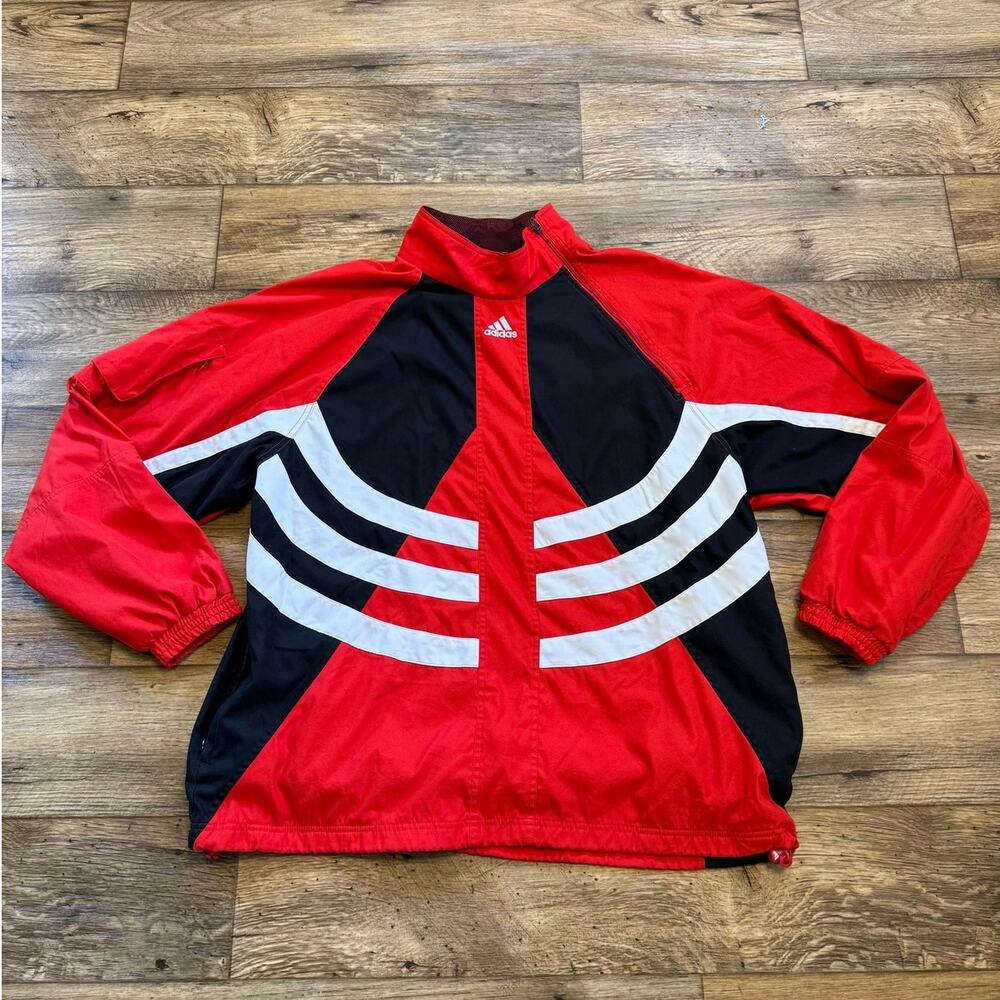 Vintage 90s Adidas Predator Soccer Quarter Zip Pullover Windbreaker